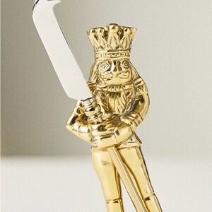 Anthropologie Gold Nutcracker Cheese Knife